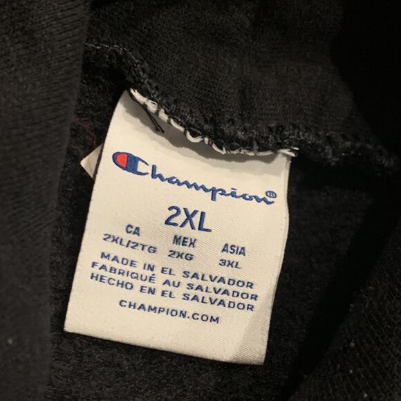 Champion University of Tampa Spartans Hoodie Mens 2XL XXL Black Sweatshirt - Picture 3 of 6